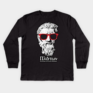 Cool Plato Father Of Western Philosophy Kids Long Sleeve T-Shirt